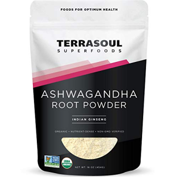 Organic Ashwagandha Root Powder for Stress Relief and Sleep