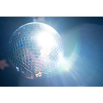 The Dreidel Company Mirror Disco Ball 7" Inch, Silver Hanging Ball with Attached String for Ring, Reflects Light, Fun Party Home Bands Decorations, Party Favor (2-Pack)