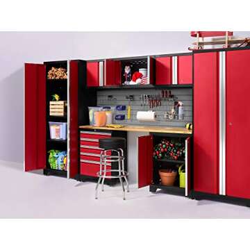 NewAge Products Pro Series Red 14 Piece Set, Garage Cabinets, 52343