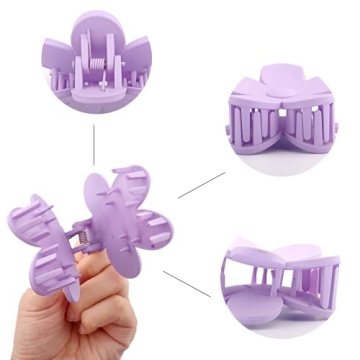 9 PCS Flower-Shaped Hair Clips - Stylish Claw Accessories