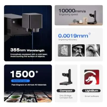 ComMarker Omni1 5W UV Laser Engraving Machine with Electric Lifting & 2 Lenses