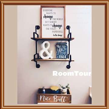 Athena's Sustainable Wooden Bathroom Decor with Humor