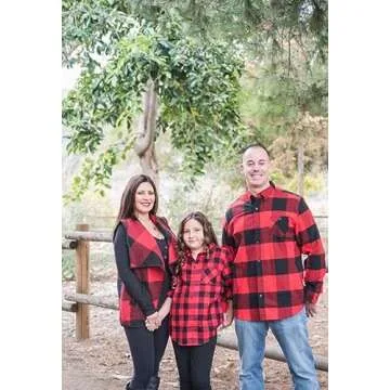 Unidear Womens buffalo Plaid Vest Casual Lapel Open Front Sleeveless Cardigan Jacket Coat Outfits with Pockets Red and Black XXL