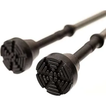 Urban Poling ACTIVATOR®, Silver with Red/Gray, 1 Pair – for Users 4'2"–6' – Lightweight, Aluminum Nordic Walking Sticks – Collapsible & Adjustable Hiking Gear – Ergonomic Rubber Grip, Carbide Metal