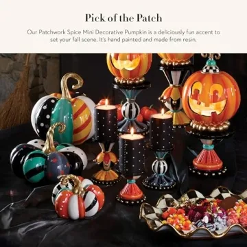 MacKenzie-Childs Mini Spice Pumpkin Decorative Fall Decor