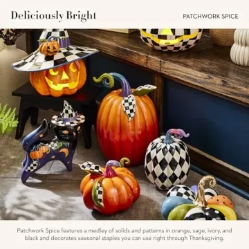 MacKenzie-Childs Mini Spice Pumpkin Decorative Fall Decor