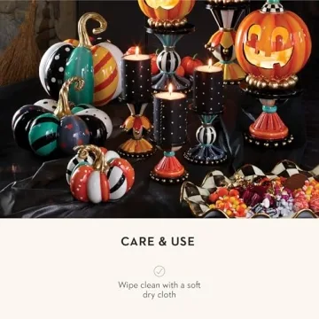 MacKenzie-Childs Mini Spice Pumpkin Decorative Fall Decor