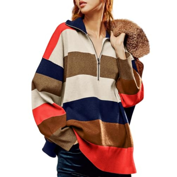 Yousify Oversized Cable Knit Sweater for Women