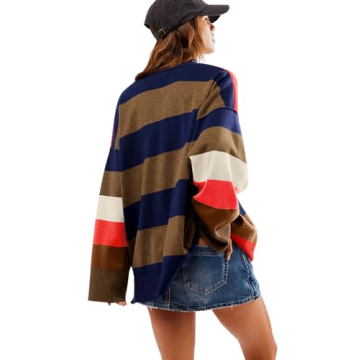 Yousify Oversized Cable Knit Sweater for Women