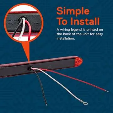 TRUE MODS 2pc 16" Inch 11 Red 12V LED Trailer Light Bar [DOT Compliant] [IP65 Waterproof] [Park Brake Turn Signal] Running Marker ID Rear Tail Lightbar for 80" Motorcycle Utility Marine Boat Trailers