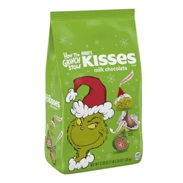HERSHEY'S KISSES Grinch Chocolate Bulk Bag, 37.28 oz