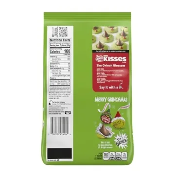 HERSHEY'S KISSES Grinch Chocolate Bulk Bag, 37.28 oz
