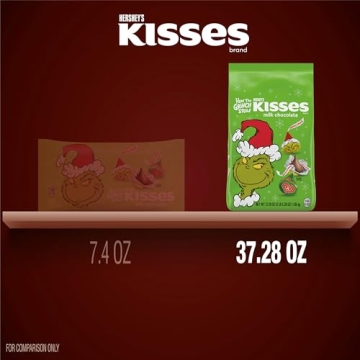 HERSHEY'S KISSES Grinch Chocolate Bulk Bag, 37.28 oz