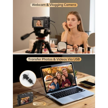 4K Digital Autofocus Camera for Kids & Vloggers