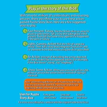 Mbarbs Happy Story 9 Colorful Cubes Bundle Dices - A Happy Travels Telling Cubes and Oral Language Dice 54 Images Unlimited Stories Combination Iconic Storytelling Game Imaginative Play for Kids