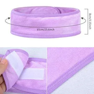 VIVOTE Ultra Soft Adjustable Makeup Headbands 4 Pack