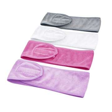 VIVOTE Ultra Soft Adjustable Makeup Headbands 4 Pack