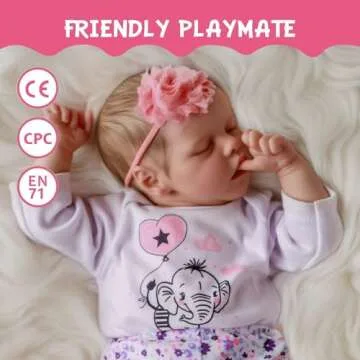 JIZHI Lifelike Reborn Baby Dolls - 0-3 Months Baby Soft Body Realistic-Newborn Baby Dolls Real Life Baby Dolls with Feeding Kit & Gift Box for Kids Age 3 + or Collection3