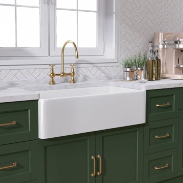 TUKTUK 33-Inch Fireclay Farmhouse Sink: Durable & Stylish