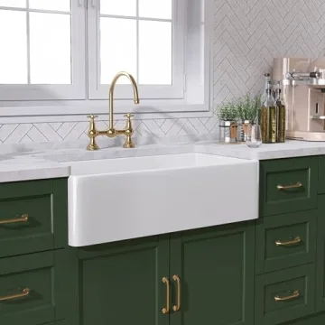 TUKTUK 33-Inch Fireclay Farmhouse Sink: Durable & Stylish