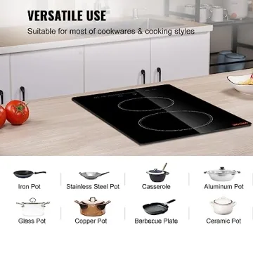 VEVOR 12-Inch Electric Stove with 2 Burners
