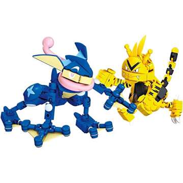 Mega Construx Pokemon Greninja vs. Electabuzz Construction Set with Character Figures, Building Toys for Kids (340 Pieces)