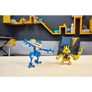 Mega Construx Pokemon Greninja vs. Electabuzz Construction Set with Character Figures, Building Toys for Kids (340 Pieces)