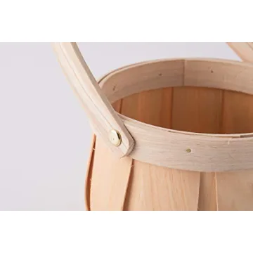 Vintiquewise Small Round Wooden Basket for Every Occasion