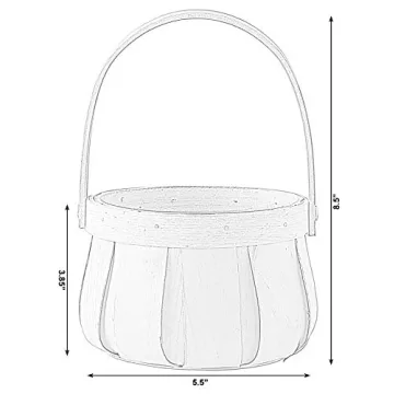 Vintiquewise Small Round Wooden Basket for Every Occasion