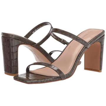 The Drop Women's Avery Square Toe High Heeled Sandal