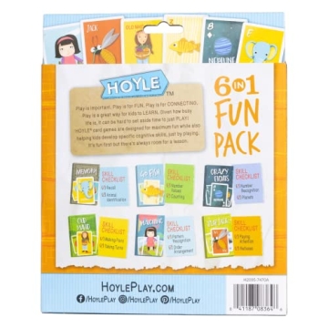 Hoyle 6 in 1 Kids Playing Cards Multi Game Pack