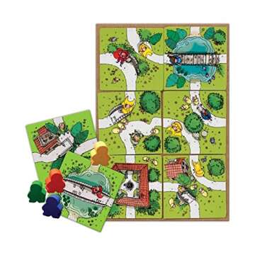 My First Carcassonne Board Game - Colorful Tile-Placing Fun for Kids of All Ages! Medieval Strategy Game for Family Game Night, Ages 4+, 2-4 Players, 30 Minute Playtime, Made by Z-Man Games