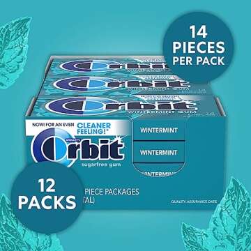 ORBIT Wintermint Sugar Free Chewing Gum, 12 Packs of 14-Pieces (168 Total Pieces)