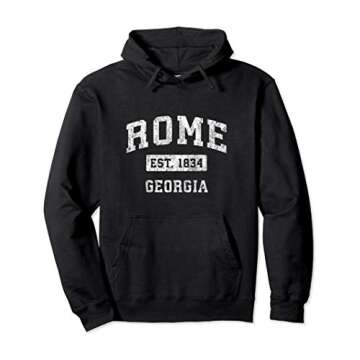 Rome Georgia GA Vintage Established Sports Design Pullover Hoodie