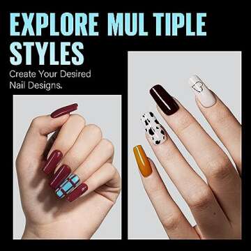 TOMICCA Soft Gel Nail Tips, 504pcs Medium Square Half Matte Nails Full Cover Acrylic Pre Shape, 12 Sizes Press on Clear Soft Gel Fake Nail Tips for Nail Extension Art Home DIY Nail Salon