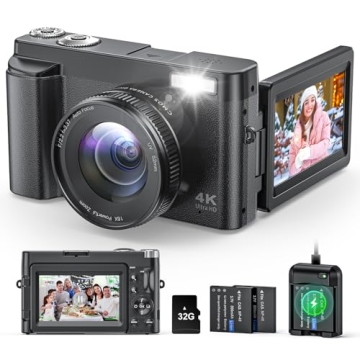 Enhance Your Content Creation with 4K Digital Camera for Photos & Videos