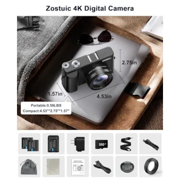 4K Digital Camera with Autofocus and Anti-Shake Features