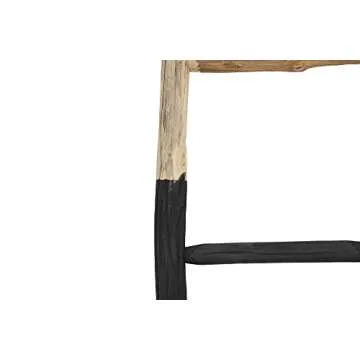 Creative Co-op EC0244 Dipped Decorative Wood Ladder, Black