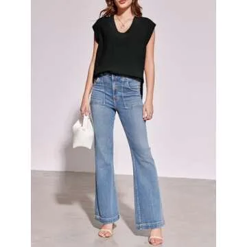 Saodimallsu Womens V Neck Sweater Vest Oversized Ribbed Knit Sleeveless Casual Loose Fit Pullover Tank Top Black