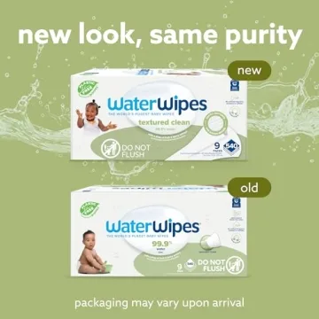 WaterWipes Plastic-Free Baby Wipes 99.9% Water Hypoallergenic