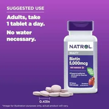 Natrol Beauty Biotin 5000mcg for Hair Skin Nails Energy
