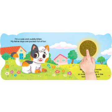 Little Hippo Books Cuddly Days with Kitten - Touch and Feel Board Book - Sensory Board Book