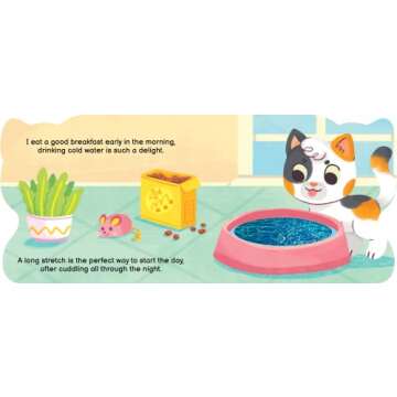 Little Hippo Books Cuddly Days with Kitten - Touch and Feel Board Book - Sensory Board Book