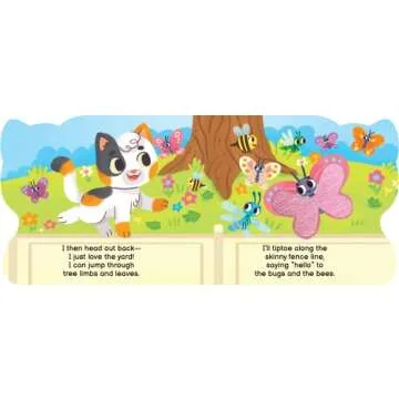 Little Hippo Books Cuddly Days with Kitten - Touch and Feel Board Book - Sensory Board Book