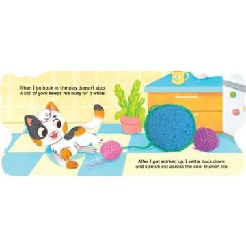 Little Hippo Books Cuddly Days with Kitten - Touch and Feel Board Book - Sensory Board Book
