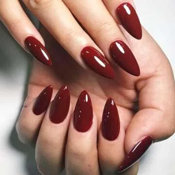 GLAMERMAID Cherry Red Handmade Press on Nails for Women