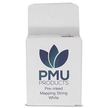 PMU Products WHITE Pre-Inked Microblading String for Brow Mapping – New and Improved Version – H...