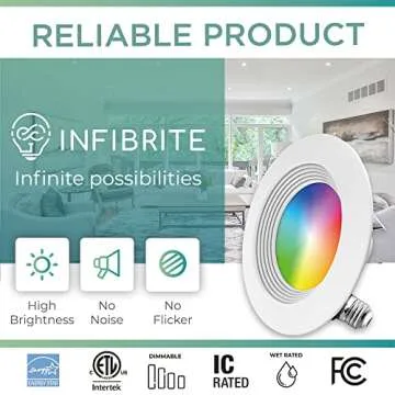 Smart Recessed LED Downlight - Voice Control & Color Changing