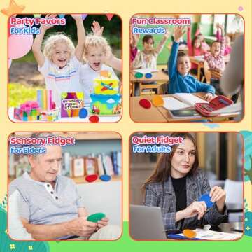 Fidget Sensory Toys for Kids Adults 6 PC Worry Stones