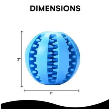 Black Rhino Interactive Dog Chew Toy Ball - Bite-Resistant Dog Treat Ball Dispenser Feeder - Ideal as Dog Puzzle Toys for Dog Boredom, Puppy Teething & Mind Stimulating Training Exercise (Pack of 2)